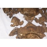 Lot of two brass palms