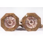 Pair of two-light candlesticks