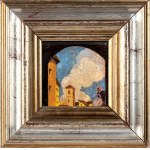 WANDA COEN BIAGINI Tile with a glimpse of landscape