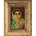 ENEA ANTONELLI Tile with female portrait decoration