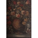 Still life with flowers and pottery