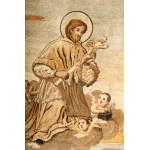 St. Francis and St. John, pair of embroidery