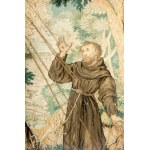 St. Francis and St. John, pair of embroidery