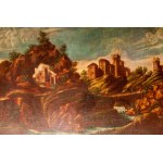 pair of landscapes with architecture