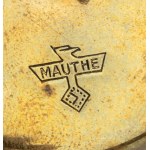 Mauthe time & clock Art Déco with polychrome enamels table clock