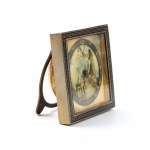 Art Déco table clock with enamels