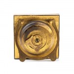 Art Déco table clock with enamels