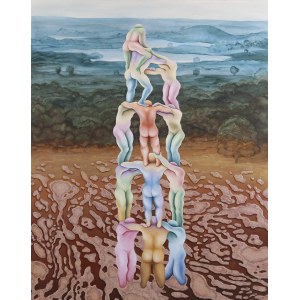 Marcin Janusz (b. 1991), Tower of people, 2021