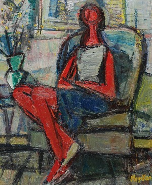Zygmunt MENKES (1896-1986), Kobieta w fotelu, ok. 1960
