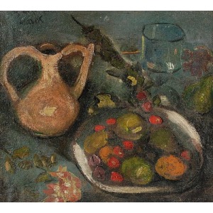 Marek SZWARC (1892-1958), Martwa natura z owocami na talerzu,1921
