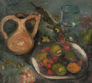 Marek SZWARC (1892-1958), Martwa natura z owocami na talerzu,1921