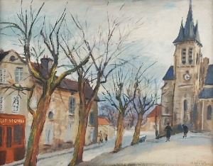 Abraham WEINBAUM (1890-1943), Francuskie miasteczko, ok. 1940