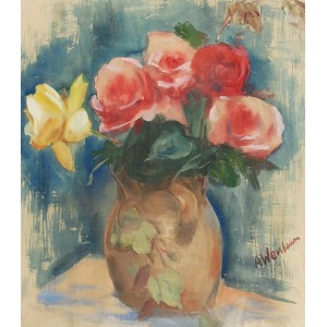 Abraham WEINBAUM (1890-1943), Martwa natura z bukietem róż