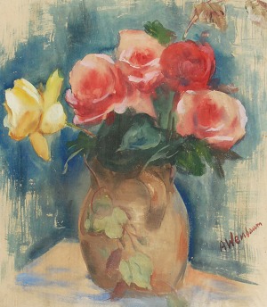 Abraham WEINBAUM (1890-1943), Martwa natura z bukietem róż