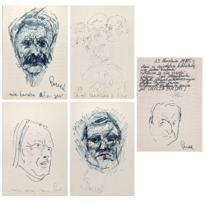 Jerzy PANEK (1918-2001), Zestaw 5 prac - Studia portretowe