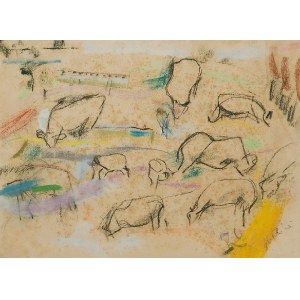 Judyta SOBEL (1924-2012), Pastwisko, l. 50. XX w.