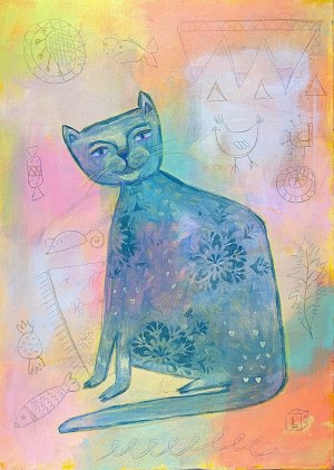 Malgorzata CHO£DA (b. 1980), Playing with the Cat, 2025