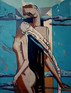 Elżbieta BOUKOURBANE (ur. 1958), W niebieskiej przestrzeni, 2021