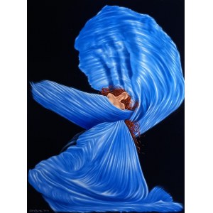 Mariusz Zdybal, Blue from the Loie Fuller series, 2024