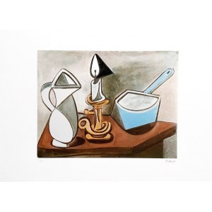 Pablo Picasso (1881 - 1973), Bougie, cruche et pot / Świeca, dzbanek i garnek