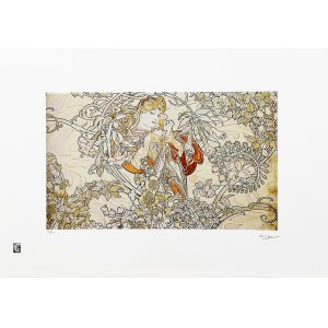 Alphonse Mucha (1860 - 1939), Woman with a Daisy (ed. 20/100)