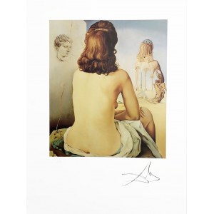 Salvador Dalí (1904 - 1989 ), My Wife, Nude, Contemplating her own flesh becoming Stairs, Three Vertebrae of a Column, Sky and Architecture