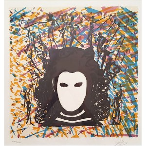 Salvador Dalí (1904 - 1989 ), Hidden face  from the series Les Vitraux, 1974.