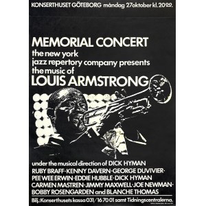 Memorial Concert the music of Louis Armstrong, Goteborg, 1975.