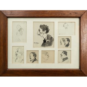 Alfons KARPIŃSKI (1875 - 1961), Set of eight caricatures