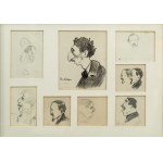Alfons KARPIŃSKI (1875 - 1961), Set of eight caricatures