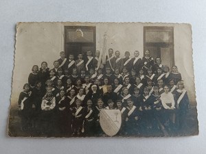PHOTO KROŚCIENKO NIŻNE, GROUP OF CHILDREN, SCHOOL, FIRST COMMUNION, PRE-WAR