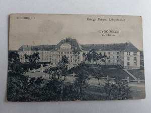 POSTCARD BYDGOSZCZ, BROMBERG, SCHOOL, PRE-WAR