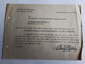 OFFICIAL LETTER ISTEBNA 1942