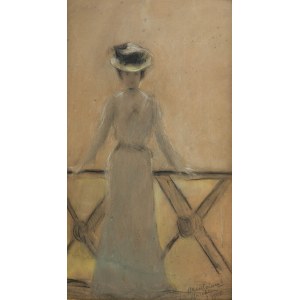 Teodor Axentowicz (1859 Braszów/Rumunia - 1938 Kraków), Dama w kapeluszu, 1905 r.