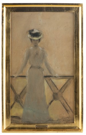 Teodor Axentowicz (1859 Braszów/Rumunia - 1938 Kraków), Dama w kapeluszu, 1905 r.