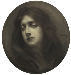 Piotr Stachiewicz (1858 Nowosiółki/Podole - 1938 Kraków), Secesyjny portret kobiety
