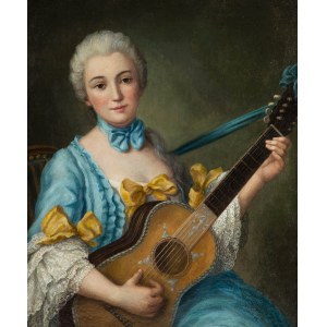 Antoine Pesne (1683 Paris - 1757 Berlin), Playing the guitar