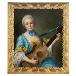 Antoine Pesne (1683 Paris - 1757 Berlin), Playing the guitar