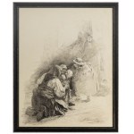 Wincenty Wodzinowski (1866 Igołomnia near Miechów - 1940 Kraków), Women comforting a child, 1892.