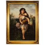 Alexey Trankovski (1847-1914), Fille au coq, 1895.