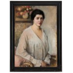 Alfons Karpiński (1875 Rozwadów - 1961 Kraków), Portret damy w fotelu, 1918 r.