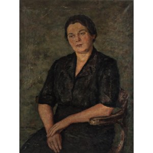 Erwin Czerwenka (1887 Czerniowce-1970 Kraków), Portret siedzącej kobiety, 1946 r.