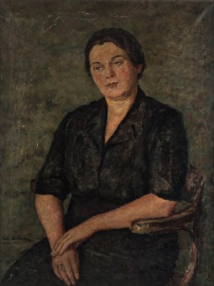 Erwin Czerwenka (1887 Czerniowce-1970 Kraków), Portret siedzącej kobiety, 1946 r.