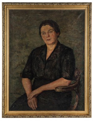 Erwin Czerwenka (1887 Czerniowce-1970 Kraków), Portret siedzącej kobiety, 1946 r.