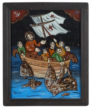 Ewelina Pęksowa (1923 - 2015), Połów ryb, 1985 r.