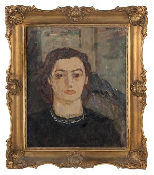 Jan Wodyński (1903 Jasło -1988 Varsovie), Portrait de femme, 1953.