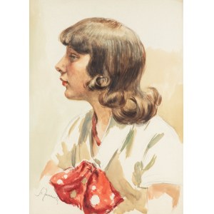 Stanisław Żurawski (1889 Krosno - 1976 Kraków), Portrait of Krystyna Rumian (wife of Szancenbach)