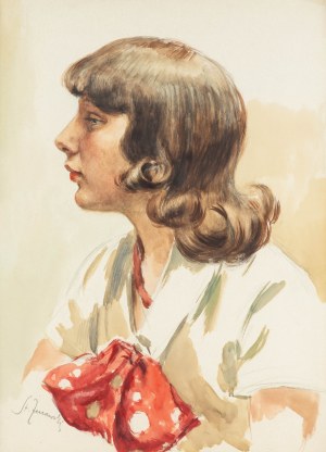 Stanisław Żurawski (1889 Krosno - 1976 Kraków), Portret Krystyny Rumian (żony Szancenbacha)