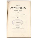 BROEL-PLATER- ZBIÓR PAMIĘTNIKÓW DO DZIEJÓW POLSKICH t.1-4 [komplet w 2 wol.] wyd. 1858 półskórek