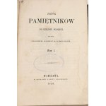 BROEL-PLATER- ZBIÓR PAMIĘTNIKÓW DO DZIEJÓW POLSKICH t.1-4 [komplet w 2 wol.] wyd. 1858 półskórek